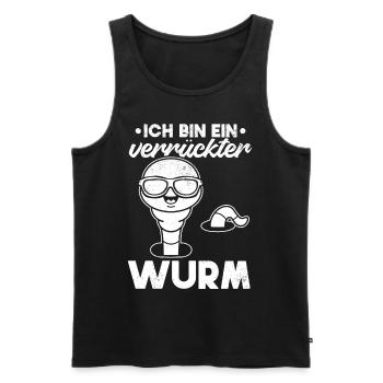 Lustiger Wurm Lustige Würmer I Ich Bin Ein - Männer Premium Bio Tank Top - Schwarz - Vorne - AI Model Male 178 light (178cm)