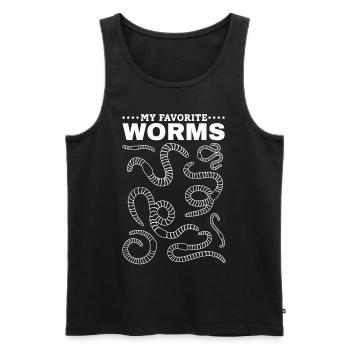 Compost worms Nice worm lover My - Men's Premium Organic Tank Top - black - Front - Michal (187cm)