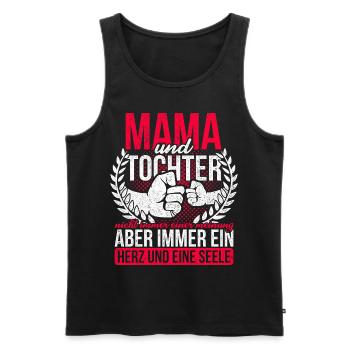 Vintage Mama Tochter Geschenk Mutter Geburtstag - Männer Premium Bio Tank Top - Schwarz - Vorne - Michal (187cm)