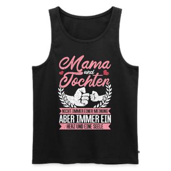 Vintage Mama Tochter Geschenk Mutter Geburtstag - Männer Premium Bio Tank Top - Schwarz - Vorne - Michal (187cm)