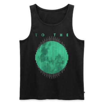 Graphique boursier de bougie Crypto Quote To The Moon - Débardeur bio Premium Homme - noir - Devant - Michal (187cm)