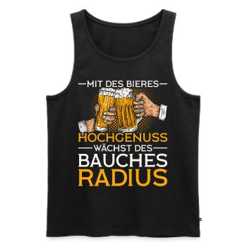 Bier Geschenk Biertrinker Bierliebhaber Lustig - Männer Premium Bio Tank Top - Schwarz - Vorne - Michal (187cm)