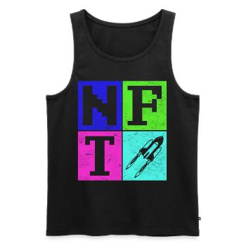 Crypto Art Lover Sign Non Fungible Token NFT - Männer Premium Bio Tank Top - Schwarz - Vorne - AI Model Male 178 light (178cm)