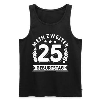 50 Mann Mein Zweiter 25. Geburtstag 50. Geburtstag - Männer Premium Bio Tank Top - Schwarz - Vorne - Michal (187cm)