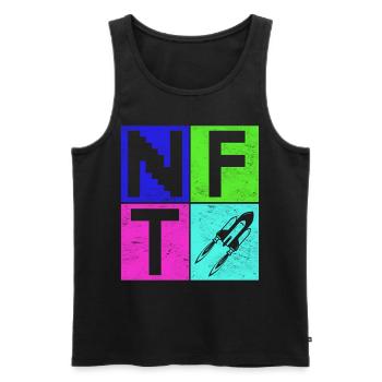 Crypto Art Lover Sign Non Fungible Token NFT - Männer Premium Bio Tank Top - Schwarz - Vorne - AI Model Male 178 light (178cm)