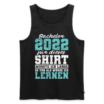 Vintage Studium Bachelorabschluss Bachelor 2022 - Männer Premium Bio Tank Top - Schwarz - Vorne - AI Model Male 178 light (178cm)