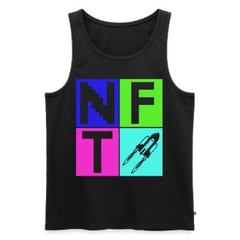Crypto Art Lover Sign Non Fungible Token NFT - Männer Premium Bio Tank Top - Schwarz - Vorne - AI Model Male 178 light (178cm)