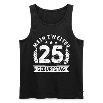50 Mann Zweiter 25. Geburtstag 50. Geburtstag - Männer Premium Bio Tank Top - Schwarz - Vorne - Michal (187cm)