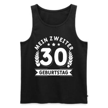 60 Mann Zweiter 30. Geburtstag 60. Geburtstag - Männer Premium Bio Tank Top - Anthrazit - Vorne - Alexander (188cm)