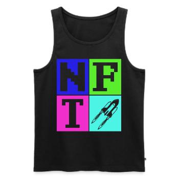 Crypto Art Lover Sign Non Fungible Token NFT - Männer Premium Bio Tank Top - Schwarz - Vorne - AI Model Male 178 light (178cm)