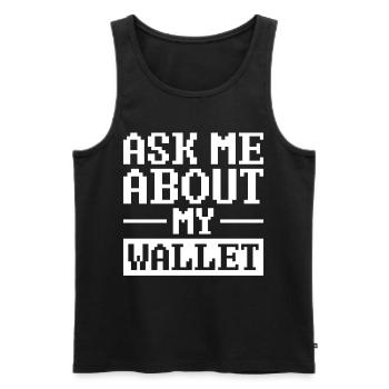 Crypto NFT Gift Cryptocurrency - Men's Premium Organic Tank Top - black - Front - AI Model Male 178 light (178cm)