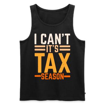 Ich kann nicht, es ist Steuersaison Steuerberater - Männer Premium Bio Tank Top - Schwarz - Vorne - Michal (187cm)