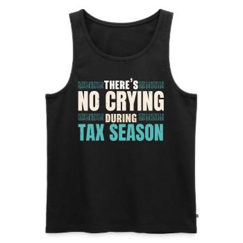 In the tax season there is no crying tax advice - Men's Premium Organic Tank Top - black - Front - AI Model Male 178 light (178cm)