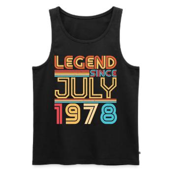 Geboren Im Juli 1978 - Männer Premium Bio Tank Top - Schwarz - Vorne - Michal (187cm)