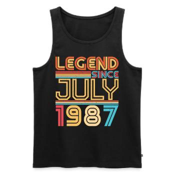 Juli 1987 Geschenkidee - Männer Premium Bio Tank Top - Schwarz - Vorne - Michal (187cm)
