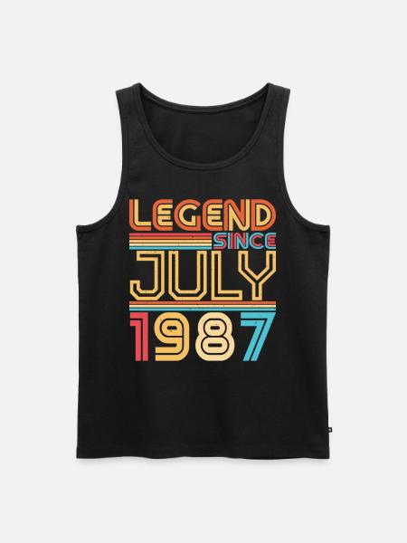 Juli 1987 Geschenkidee - Männer Premium Bio Tank Top - Schwarz