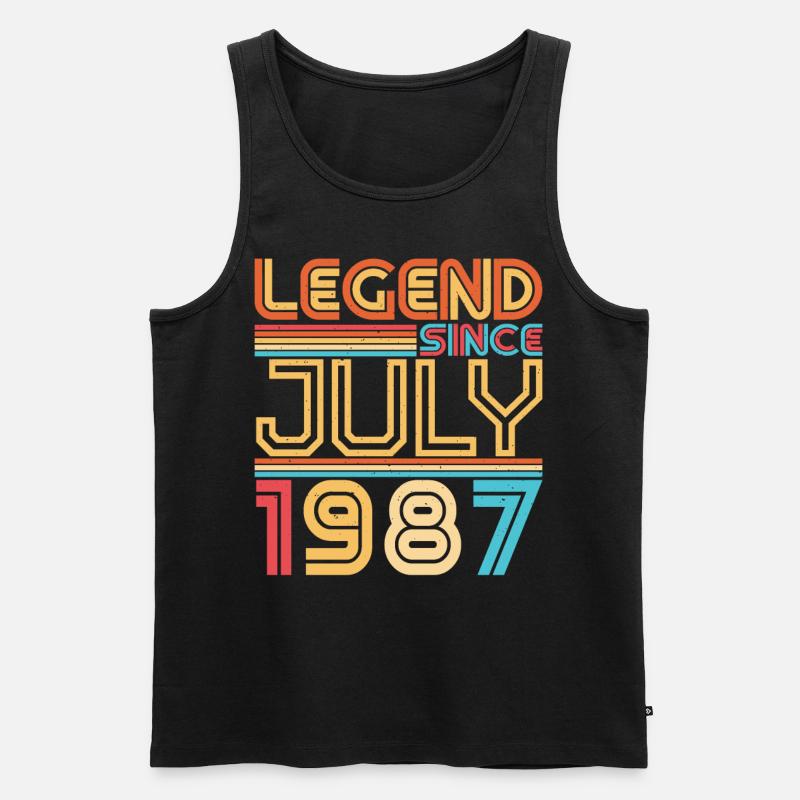 Juli 1987 Geschenkidee - Männer Premium Bio Tank Top - Schwarz