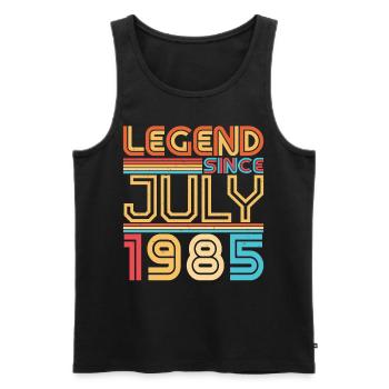 Geburtstagsgruss Juli 1985 - Männer Premium Bio Tank Top - Schwarz - Vorne - Michal (187cm)