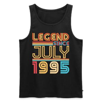 Year of construction July 1995 - Men's Premium Organic Tank Top - black - Front - Michal (187cm)