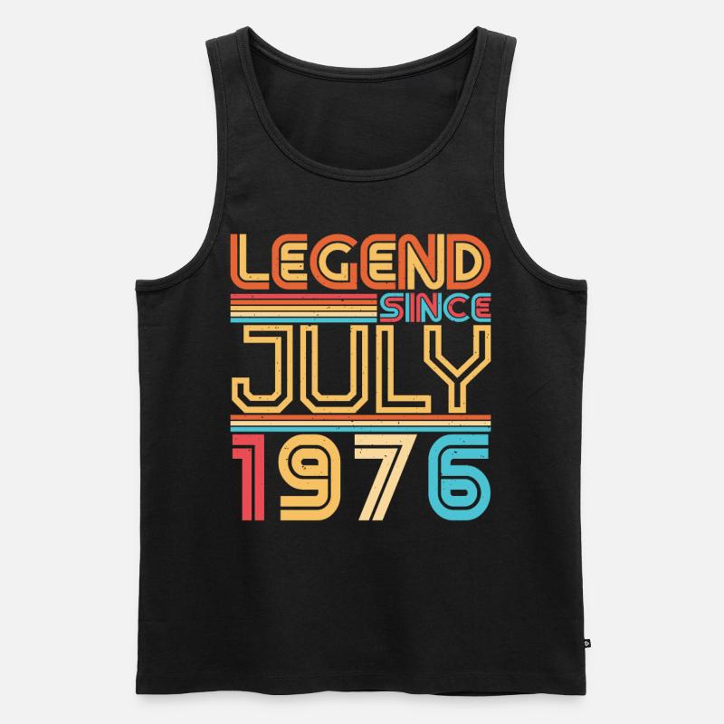 1976 Juli Retro - Männer Premium Bio Tank Top - Schwarz