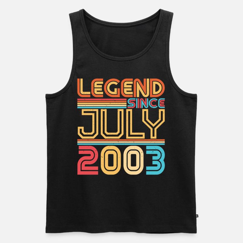 Geburtsmonat Juli 2003 - Männer Premium Bio Tank Top - Schwarz