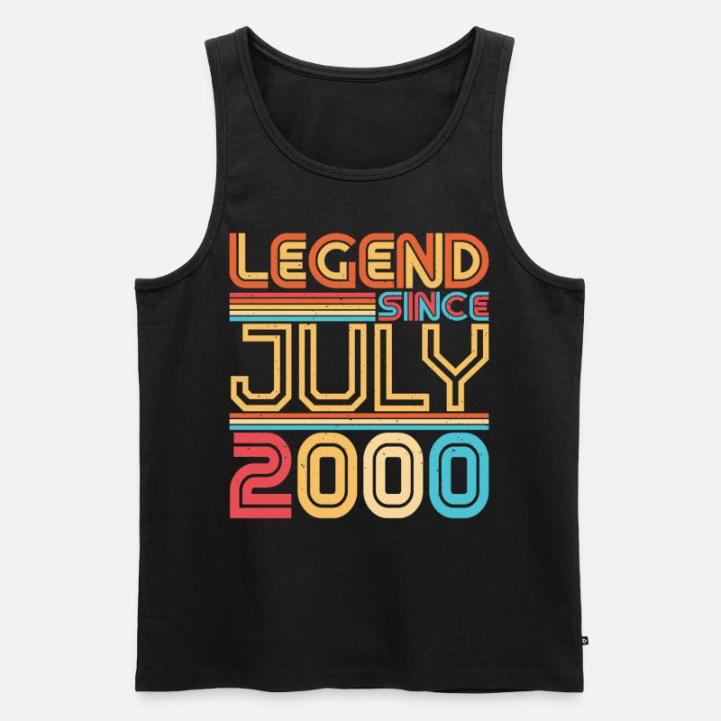Geburtsmonat Juli 2000 - Männer Premium Bio Tank Top - Schwarz