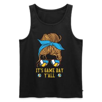 Volleyball Player Team Girl - Männer Premium Bio Tank Top - Schwarz - Vorne - Michal (187cm)