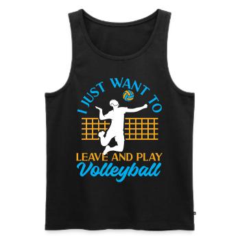 Équipe de volley-ball que je veux juste - Débardeur bio Premium Homme - noir - Devant - Michal (187cm)