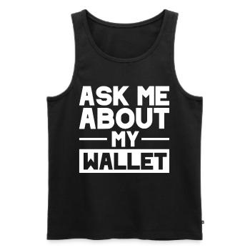 Crypto Art Aks Me About My Wallet - Männer Premium Bio Tank Top - Schwarz - Vorne - AI Model Male 178 light (178cm)