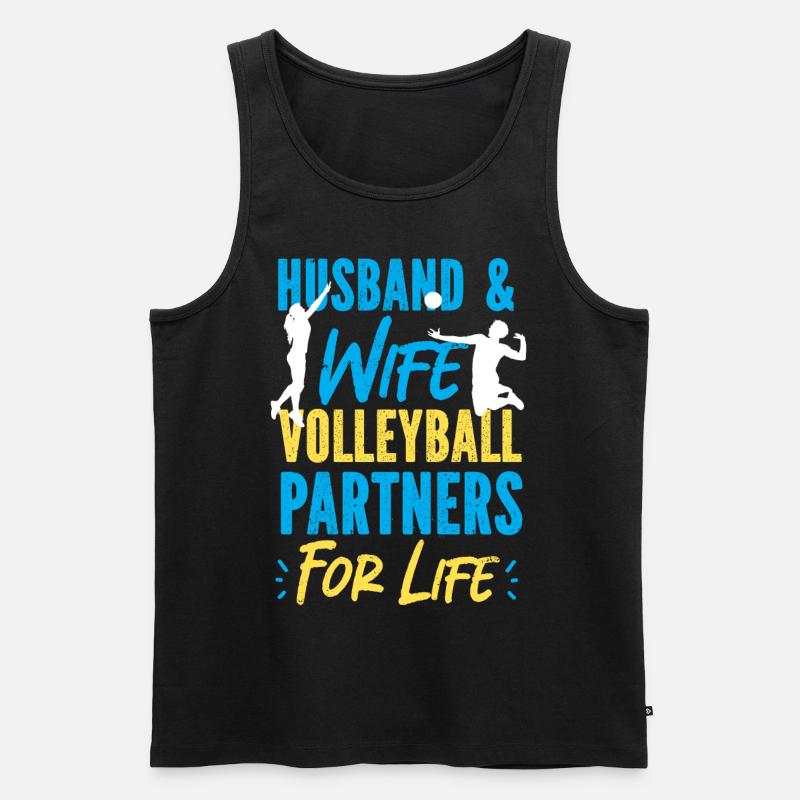 Volleyball Player Team Husband - Männer Premium Bio Tank Top - Schwarz