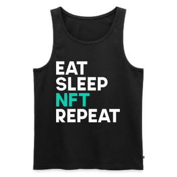 Crypto Art May Start Talking About NFT - Men's Premium Organic Tank Top - black - Front - AI Model Male 178 light (178cm)