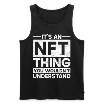 Crypto Art Non Fungible Token It's An NFT Thing - Männer Premium Bio Tank Top - Schwarz - Vorne - AI Model Male 178 light (178cm)