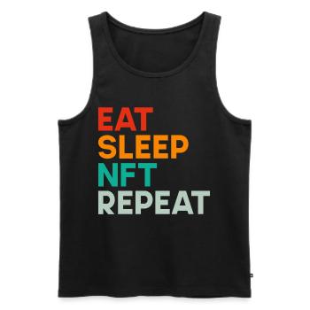 Crypto Art May Start Talking About NFT - Men's Premium Organic Tank Top - black - Front - AI Model Male 178 light (178cm)