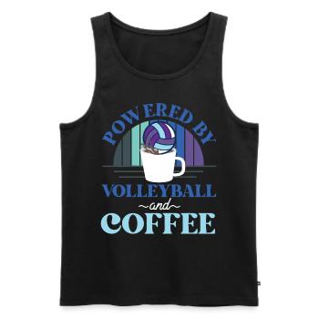 Café de l’équipe de volley-ball - Débardeur bio Premium Homme - noir - Devant - Michal (187cm)