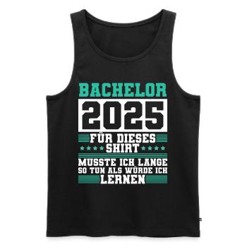 Bachelor 2025 Für Dieses Shirt Musste Ich Lange So - Männer Premium Bio Tank Top - Schwarz - Vorne - Michal (187cm)