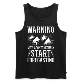 Meteorologist Weather Forecast - Men's Premium Organic Tank Top - black - Front - Michal (187cm)