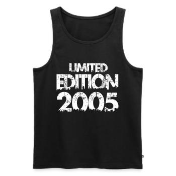 Limited Edition 2005 - Men's Premium Organic Tank Top - black - Front - Michal (187cm)