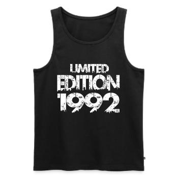 Limited Edition 1992 - Men's Premium Organic Tank Top - black - Front - Michal (187cm)