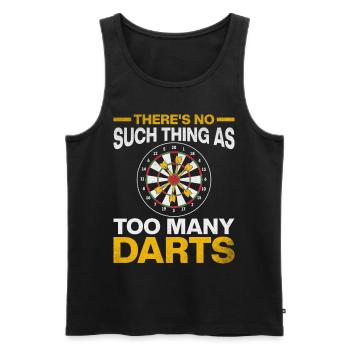 Darts game I There is no darts game like too many - Men's Premium Organic Tank Top - black - Front - Michal (187cm)