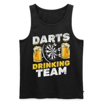 Darts Drinking Team Funny Darts Player - Men's Premium Organic Tank Top - black - Front - Michal (187cm)