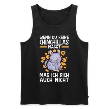 Chinchilla nicht mögen Nagetier Wollmaus - Männer Premium Bio Tank Top - Schwarz - Vorne - Michal (187cm)