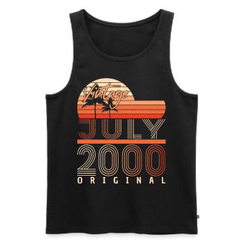 Geburtsmonat Juli 2000 - Männer Premium Bio Tank Top - Schwarz - Vorne - AI Model Male 178 light (178cm)