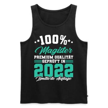Magister 2022 Spruch Magisterabschluss - Männer Premium Bio Tank Top - Schwarz - Vorne - Michal (187cm)