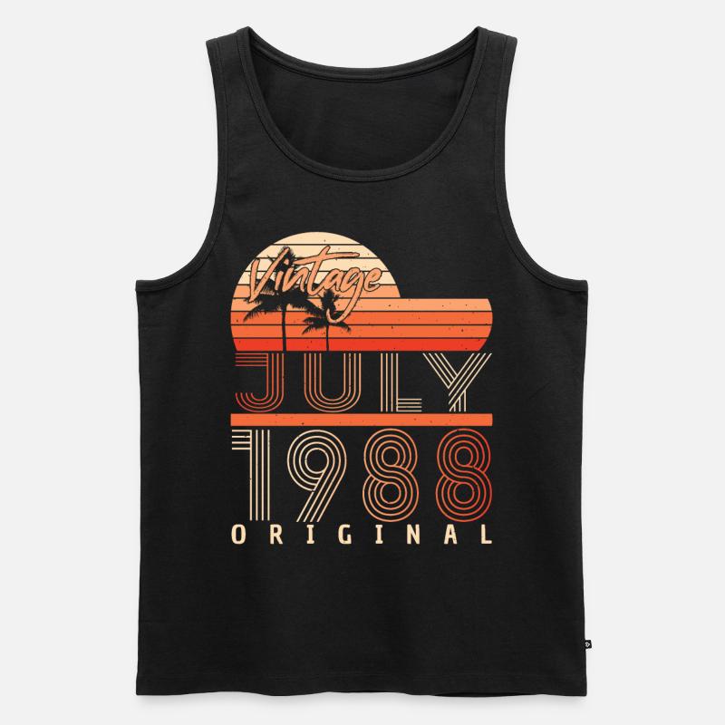 Juillet 1988 Idée cadeau - Débardeur bio Premium Homme - noir