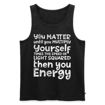 Vintage You Matter Until You Multiply - Männer Premium Bio Tank Top - Schwarz - Vorne - AI Model Male 178 light (178cm)
