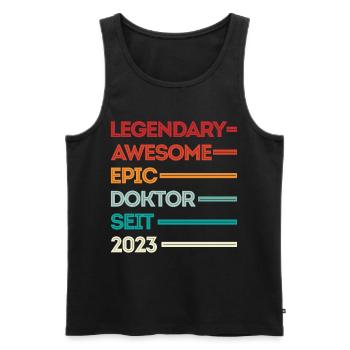 Doktor 2023 Doktorand Promotion Dissertation - Männer Premium Bio Tank Top - Schwarz - Vorne - Michal (187cm)