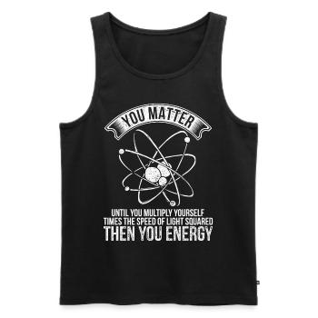 Vintage You Matter Until You Multiply - Männer Premium Bio Tank Top - Schwarz - Vorne - AI Model Male 178 light (178cm)