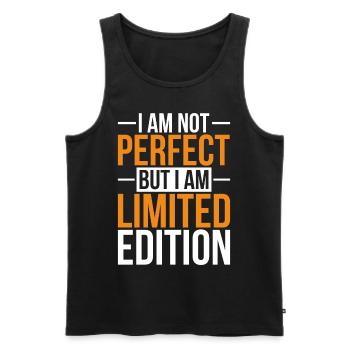 I Am Not Perfect But I Am Limited Edition - Men's Premium Organic Tank Top - black - Front - Michal (187cm)