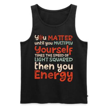 Vintage You Matter Until You Multiply - Männer Premium Bio Tank Top - Schwarz - Vorne - AI Model Male 178 light (178cm)
