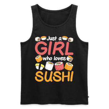 Just A Girl Who Loves Sushi - Männer Premium Bio Tank Top - Schwarz - Vorne - Michal (187cm)